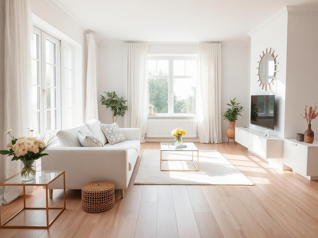 Bright clean living room